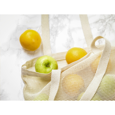 Logotrade promotional giveaway image of: Natura Organic Mesh Shopper (180 g/m²) shopping bag